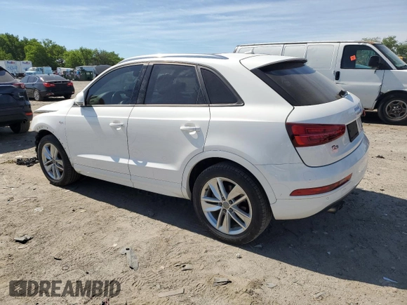 2018 Audi Q3 Premium with VIN WA1ECCFS2JR024976, listed as a Copart auction lot 57471535 with 47,711 mi miles and Salvage title. Bid and sale history available at DreamBid. Image 2.