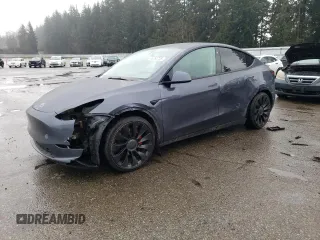 2022 Tesla Model Y Performance z VIN 7SAYGDEF2NF459268, wystawiony jako Copart lot #45764735 z przebiegiem 64 421 mil mil oraz Szkoda całkowita • Salvage title. Historia ofert i sprzedaży dostępna na DreamBid. Obrazek 1.