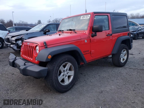 2015 Jeep Wrangler Willys Wheeler with VIN 1C4AJWAG9FL543998, listed as a Copart auction lot 88947025 with 142,433 mi miles and Salvage title. Bid and sale history available at DreamBid. Image 1.