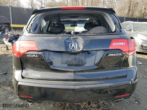 2009 Acura MDX Tech/Entertainment Pkg with VIN 2HNYD28429H522500, listed as a Copart auction lot 86855844 with 0 mi miles and Salvage Title. Bid and sale history available at carsss.com. Image 6.