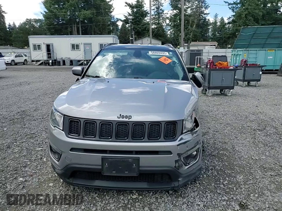 2021 Jeep Compass Altitude with VIN 3C4NJDBB3MT586386, listed as a Copart auction lot 58869495 with Not provided miles and Salvage title. Bid and sale history available at DreamBid. Image 14.