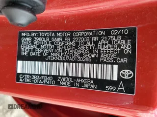 2010 Toyota Prius II with VIN JTDKN3DU7A0130285, listed as a Copart auction lot 53169605 with 212,909 mi miles and Salvage Title. Bid and sale history available at DreamBid. Image 14.