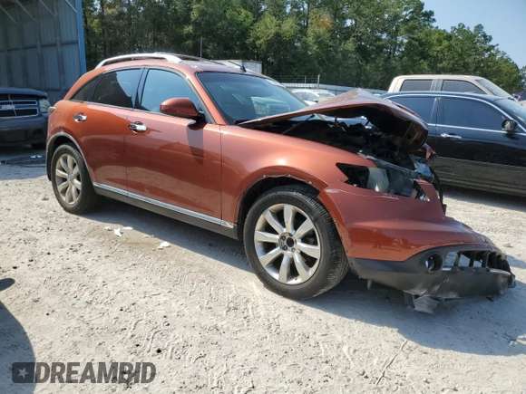 2008 Infiniti FX35 with VIN JNRAS08U08X101077, listed as a Copart auction lot 75699774 with 0 mi miles and Salvage Title. Bid and sale history available at carsss.com. Image 4.