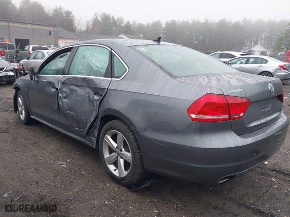 2012 Volkswagen Passat SE with VIN 1VWBP7A37CC011521, listed as a IAAI auction lot 41876767 with 125,543 mi miles. Bid and sale history available at carsss.com. Image 3.