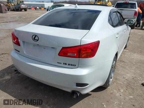 2007 Lexus IS 250 with VIN JTHCK262472019451, listed as a IAAI auction lot 41948899 with 120,637 mi miles. Bid and sale history available at carsss.com. Image 4.