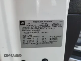2009 GMC Acadia SLT2 with VIN 1GKER33D39J164222, listed as a Copart auction lot 48537245 with 165,073 mi miles and Salvage title. Bid and sale history available at DreamBid. Image 13.