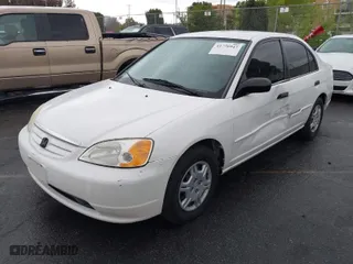 2001 Honda Civic LX with VIN JHMES16521S006136, listed as a IAAI auction lot 41776947 with 95838 miles. Bid and sale history available at carsss.com. Image 2.