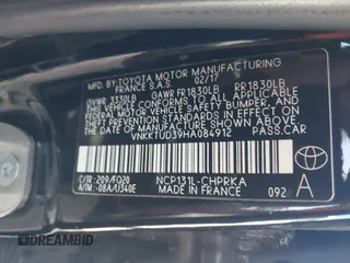 2017 Toyota Yaris L с VIN VNKKTUD39HA084912, выставлен на аукционе IAAI как лот 42323318 с пробегом 87 418 миль миль и . История ставок и продаж доступна на DreamBid. Изображение 9.