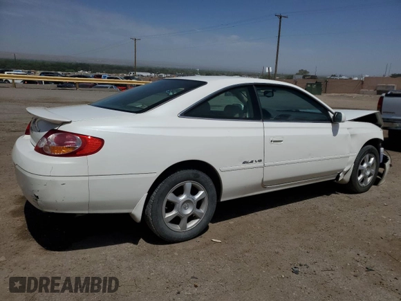 2002 Toyota Solara SE with VIN 2T1CF28P82C601593, listed as a Copart auction lot 60487005 with 137,624 mi miles and Salvage title. Bid and sale history available at DreamBid. Image 3.