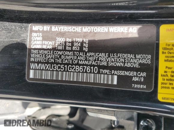 2016 MINI Hardtop 4 Door S z VIN WMWXU3C51G2B67610, wystawiony jako Copart lot #52743005 z przebiegiem 160 434 mil mil oraz Szkoda całkowita • Salvage title. Historia ofert i sprzedaży dostępna na DreamBid. Obrazek 12.