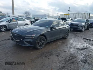 2023 Genesis G70 2.0T with VIN KMTG34TA5PU120298, listed as a IAAI auction lot 41515747 with 32,724 mi miles and . Bid and sale history available at DreamBid. Image 2.