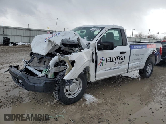 2023 Ford F-150 XL with VIN 1FTMF1CBXPKD85858, listed as a Copart auction lot 49248355 with 26,742 mi miles and Salvage Title. Bid and sale history available at carsss.com. Image 1.