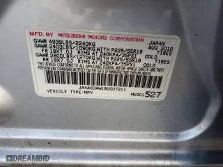 2011 Mitsubishi Outlander SE with VIN JA4AS3AW1BU007211, listed as a Copart auction lot 87910875 with 99,026 mi miles and Salvage Title. Bid and sale history available at carsss.com. Image 15.
