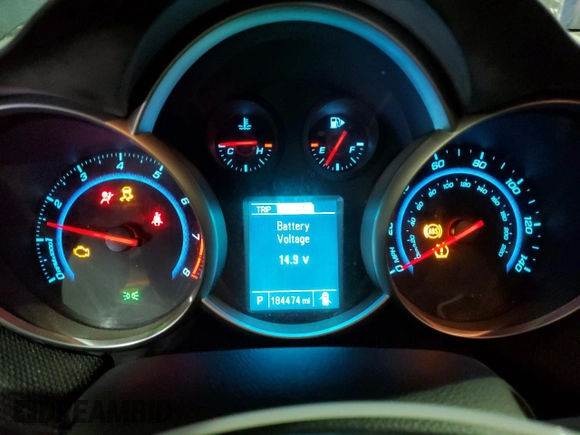 2013 Chevrolet Cruze 1LT with VIN 1G1PC5SBXD7286091, listed as a Copart auction lot 50367335 with 184,474 mi miles and Clean Title. Bid and sale history available at DreamBid. Image 9.