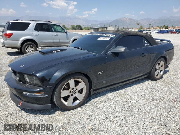2007 Ford Mustang GT Deluxe with VIN 1ZVFT85H675224348, listed as a Copart auction lot 54993315 with 162,400 mi miles and Clean Title. Bid and sale history available at carsss.com. Image 1.