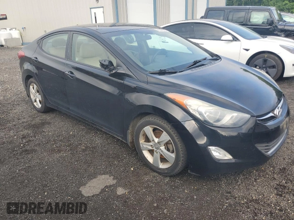 2013 Hyundai Elantra GLS with VIN 5NPDH4AE9DH338730, listed as a Copart auction lot 61090885 with 109,014 mi miles and Salvage title. Bid and sale history available at DreamBid. Image 4.