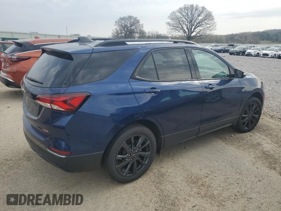 2022 Chevrolet Equinox RS with VIN 3GNAXWEVXNS119642, listed as a Copart auction lot 54705345 with 33,441 mi miles and Salvage title. Bid and sale history available at DreamBid. Image 3.