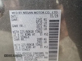 2019 Nissan Rogue SL with VIN 5N1AT2MV2KC828786, listed as a Copart auction lot 50059245 with 94,531 mi miles and Salvage Title. Bid and sale history available at carsss.com. Image 13.