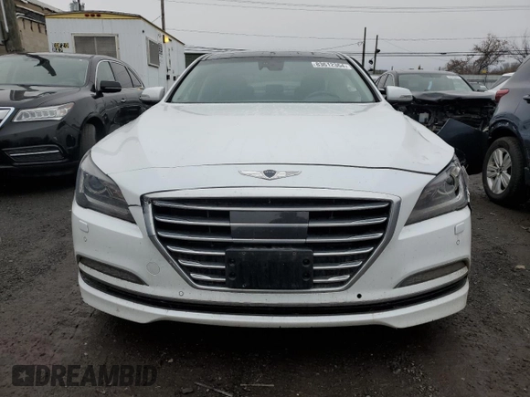 2017 Genesis G80 3.8L with VIN KMHGN4JE0HU184356, listed as a Copart auction lot 83612364 with 115,558 mi miles and Salvage Title. Bid and sale history available at DreamBid. Image 5.