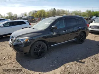 2017 Nissan Pathfinder S with VIN 5N1DR2MM5HC672187, listed as a Copart auction lot 54257755 with 114,928 mi miles and Clean Title. Bid and sale history available at carsss.com. Image 1.
