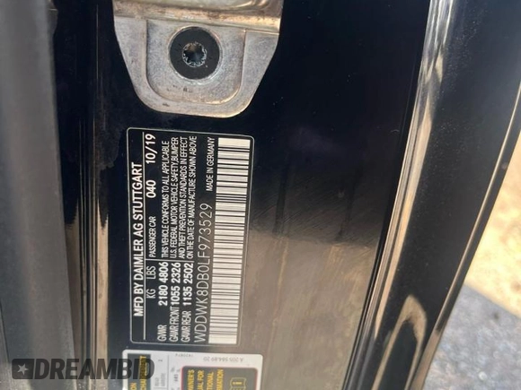 2020 Mercedes-Benz C 300 with VIN WDDWK8DB0LF973529, listed as a Copart auction lot 48513385 with 97,915 mi miles and Clean Title. Bid and sale history available at DreamBid. Image 10.