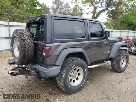 2019 Jeep Wrangler Sport S с VIN 1C4GJXAG1KW579094, выставлен на аукционе Copart как лот 55410525 с пробегом 53 915 миль миль и Списание • Salvage title. История ставок и продаж доступна на DreamBid. Изображение 3.