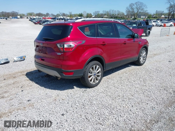 2017 Ford Escape Titanium with VIN 1FMCU0J93HUB20552, listed as a IAAI auction lot 41994433 with 55,772 mi miles. Bid and sale history available at carsss.com. Image 4.