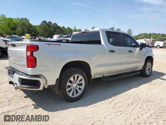 2019 Chevrolet Silverado 1500 Custom with VIN 1GCUYBEF6KZ273462, listed as a Copart auction lot 53993055 with 87,722 mi miles and Salvage Title. Bid and sale history available at DreamBid. Image 3.