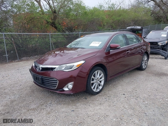 2014 Toyota Avalon Limited with VIN 4T1BK1EB5EU124568, listed as a IAAI auction lot 41996280 with 102,440 mi miles. Bid and sale history available at carsss.com. Image 2.