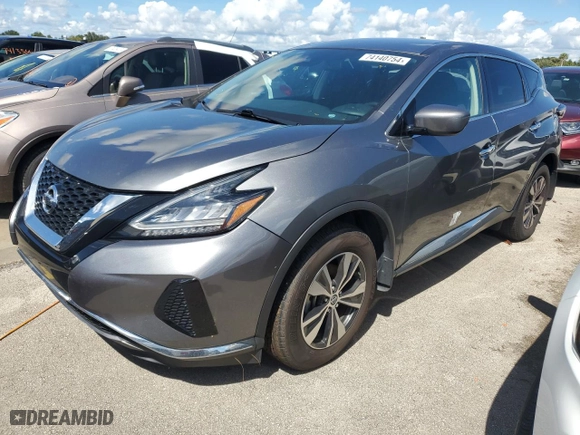 2022 Nissan Murano S with VIN 5N1AZ2AS2NC122396, listed as a Copart auction lot 74140754 with 45,524 mi miles and Non Repairable. Bid and sale history available at carsss.com. Image 1.