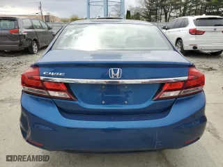 2013 Honda Civic Sdn LX with VIN 2HGFB2F54DH552705, listed as a Copart auction lot 53898565 with 0 mi miles and Clean Title. Bid and sale history available at carsss.com. Image 6.