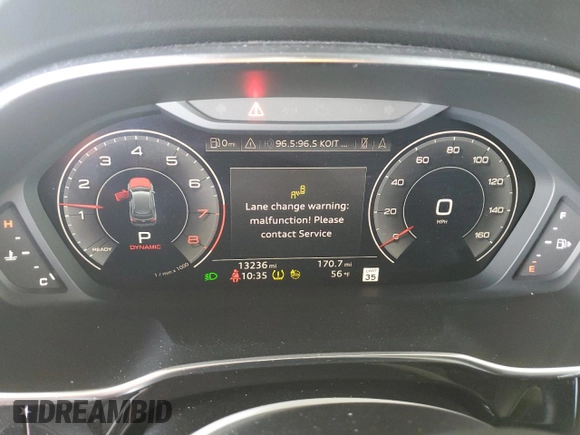 2022 Audi Q3 S line Premium Plus with VIN WA1EECF32N1007232, listed as a Copart auction lot 48738675 with 13,236 mi miles and Salvage Title. Bid and sale history available at carsss.com. Image 9.