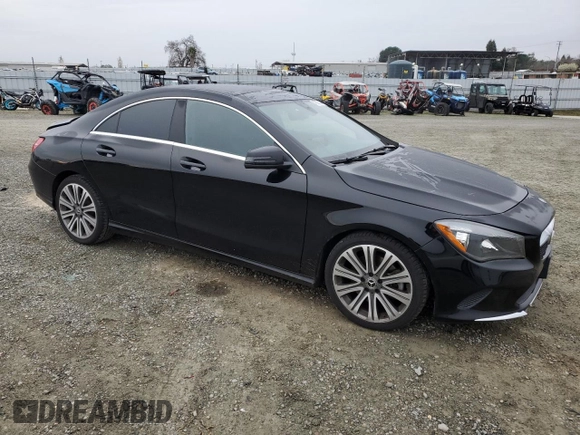 2018 Mercedes-Benz CLA 250 with VIN WDDSJ4EB2JN518838, listed as a Copart auction lot 43205644 with 83,135 mi miles and . Bid and sale history available at DreamBid. Image 4.
