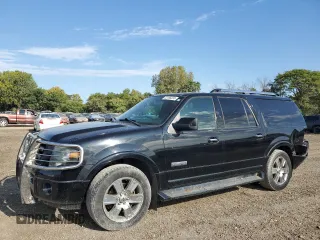 2007 Ford Expedition EL Limited with VIN 1FMFK20537LA75498, listed as a Copart auction lot 72185224 with 173,256 mi miles and Salvage Title. Bid and sale history available at carsss.com. Image 1.