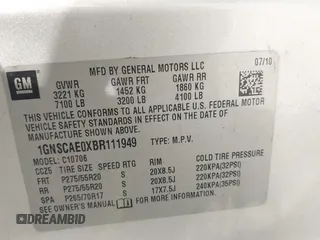 2011 Chevrolet Tahoe LS with VIN 1GNSCAE0XBR111949, listed as a IAAI auction lot 42630787 with 220,857 mi miles and . Bid and sale history available at DreamBid. Image 9.
