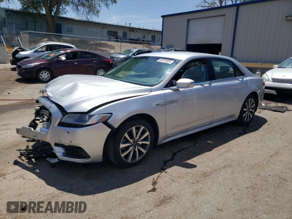 2017 Lincoln Continental Premiere with VIN 1LN6L9VK2H5631570, listed as a Copart auction lot 65151824 with 0 mi miles and Salvage Title. Bid and sale history available at carsss.com. Image 1.