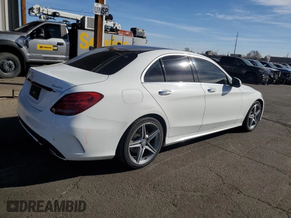2015 Mercedes-Benz C 300 Luxury with VIN 55SWF4KBXFU010770, listed as a Copart auction lot 49498305 with 118,345 mi miles and Salvage Title. Bid and sale history available at carsss.com. Image 3.