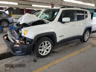 2018 Jeep Renegade Latitude z VIN ZACCJABBXJPJ70034, wystawiony jako Copart lot #53230265 z przebiegiem 73 663 mil mil oraz Czysty tytuł • Clean title. Historia ofert i sprzedaży dostępna na DreamBid. Obrazek 1.