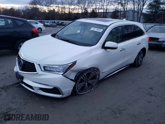 2018 Acura MDX with VIN 5J8YD4H3XJL026054, listed as a Copart auction lot 85116854 with 83,446 mi miles and Salvage Title. Bid and sale history available at DreamBid. Image 1.