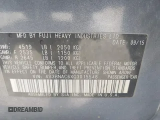 2016 Subaru Legacy Premium с VIN 4S3BNAC6XG3015548, выставлен на аукционе IAAI как лот 42500724 с пробегом 89 706 миль миль и . История ставок и продаж доступна на DreamBid. Изображение 9.