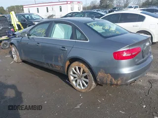 2013 Audi A4 Premium Plus with VIN WAUFFAFL5DN041228, listed as a IAAI auction lot 41128456 with 134,626 mi miles. Bid and sale history available at carsss.com. Image 3.