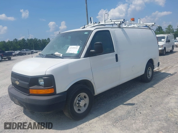 2015 Chevrolet Express Cargo with VIN 1GCWGFCF3F1160207, listed as a IAAI auction lot 42449151 with 171,155 mi miles and . Bid and sale history available at DreamBid. Image 16.
