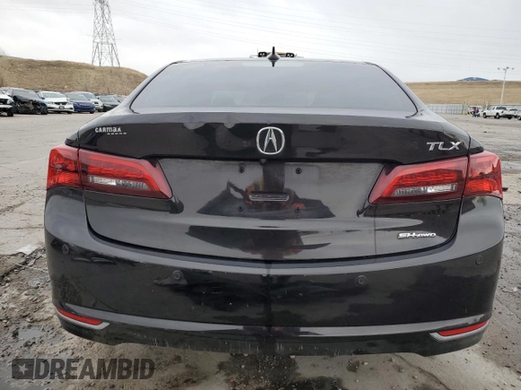 2016 Acura TLX V6 Advance with VIN 19UUB3F79GA003650, listed as a Copart auction lot 84082174 with 0 mi miles and Salvage Title. Bid and sale history available at carsss.com. Image 6.
