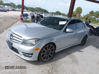 2012 Mercedes-Benz C-Class C 250 Sport with VIN WDDGF4HB8CA704655, listed as a IAAI auction lot 40293590 with 156,117 mi miles. Bid and sale history available at carsss.com. Image 2.