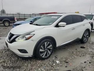 2015 Nissan Murano Platinum with VIN 5N1AZ2MH2FN274815, listed as a Copart auction lot 43622595 with 189,102 mi miles and Salvage Title. Bid and sale history available at carsss.com. Image 1.