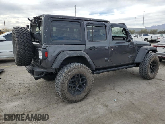 2022 Jeep Wrangler Unlimited Sport with VIN 1C4HJXDG6NW133687, listed as a Copart auction lot 46189285 with 15,083 mi miles and Salvage Title. Bid and sale history available at DreamBid. Image 3.