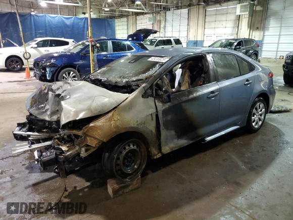 2022 Toyota Corolla LE with VIN JTDEPMAE9NJ199733, listed as a Copart auction lot 43416925 with 0 mi miles and Non Repairable. Bid and sale history available at carsss.com. Image 1.
