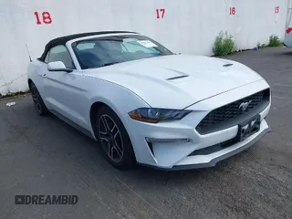 2023 Ford Mustang EcoBoost with VIN 1FATP8UH1P5105365, listed as a IAAI auction lot 42047596 with 43,027 mi miles. Bid and sale history available at carsss.com. Image 1.
