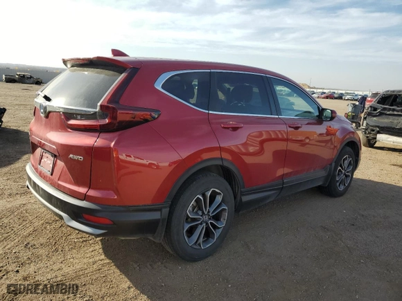 2021 Honda CR-V EX with VIN 2HKRW2H52MH629138, listed as a Copart auction lot 48377535 with 52,864 mi miles and Salvage Title. Bid and sale history available at carsss.com. Image 3.