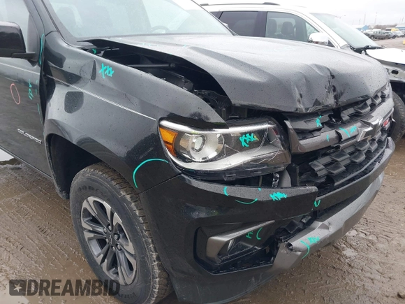 2021 Chevrolet Colorado 4WD Z71 with VIN 1GCGTDEN7M1282445, listed as a IAAI auction lot 41737419 with 27,187 mi miles and . Bid and sale history available at DreamBid. Image 6.